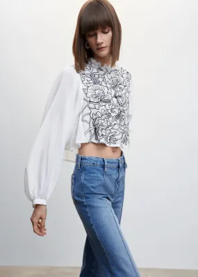 Blusa ricamata cotone