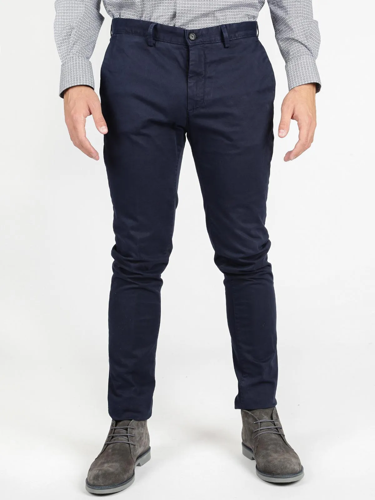 Chinos & Cotton Pantalon Slim Fit en coton  bleu