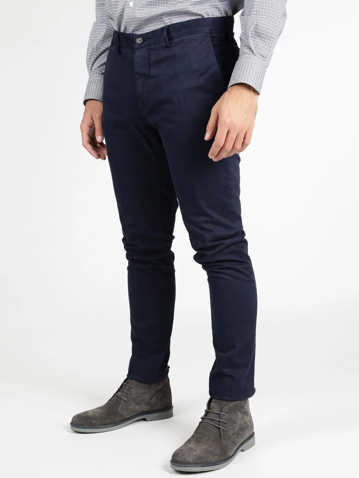 Chinos & Cotton Pantalon Slim Fit en coton  bleu