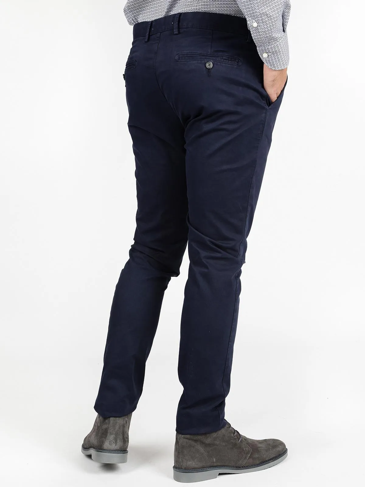 Chinos & Cotton Pantalon Slim Fit en coton  bleu