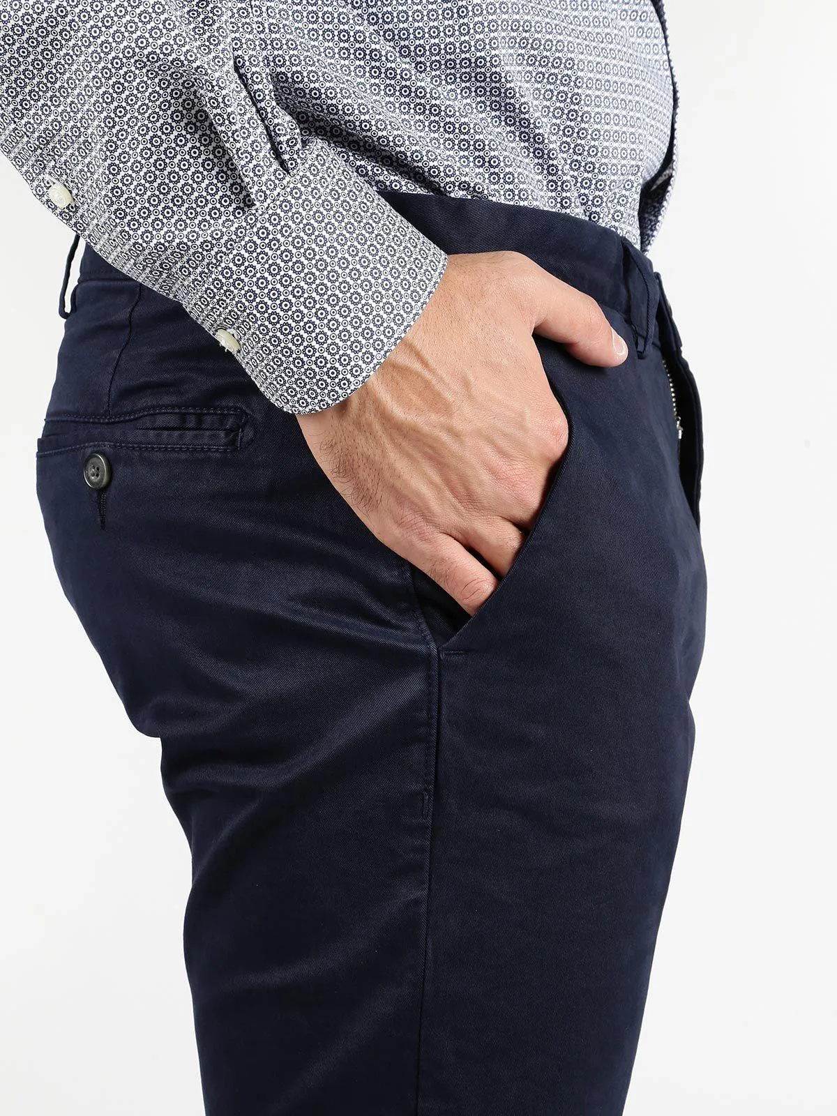 Chinos & Cotton Pantalon Slim Fit en coton  bleu