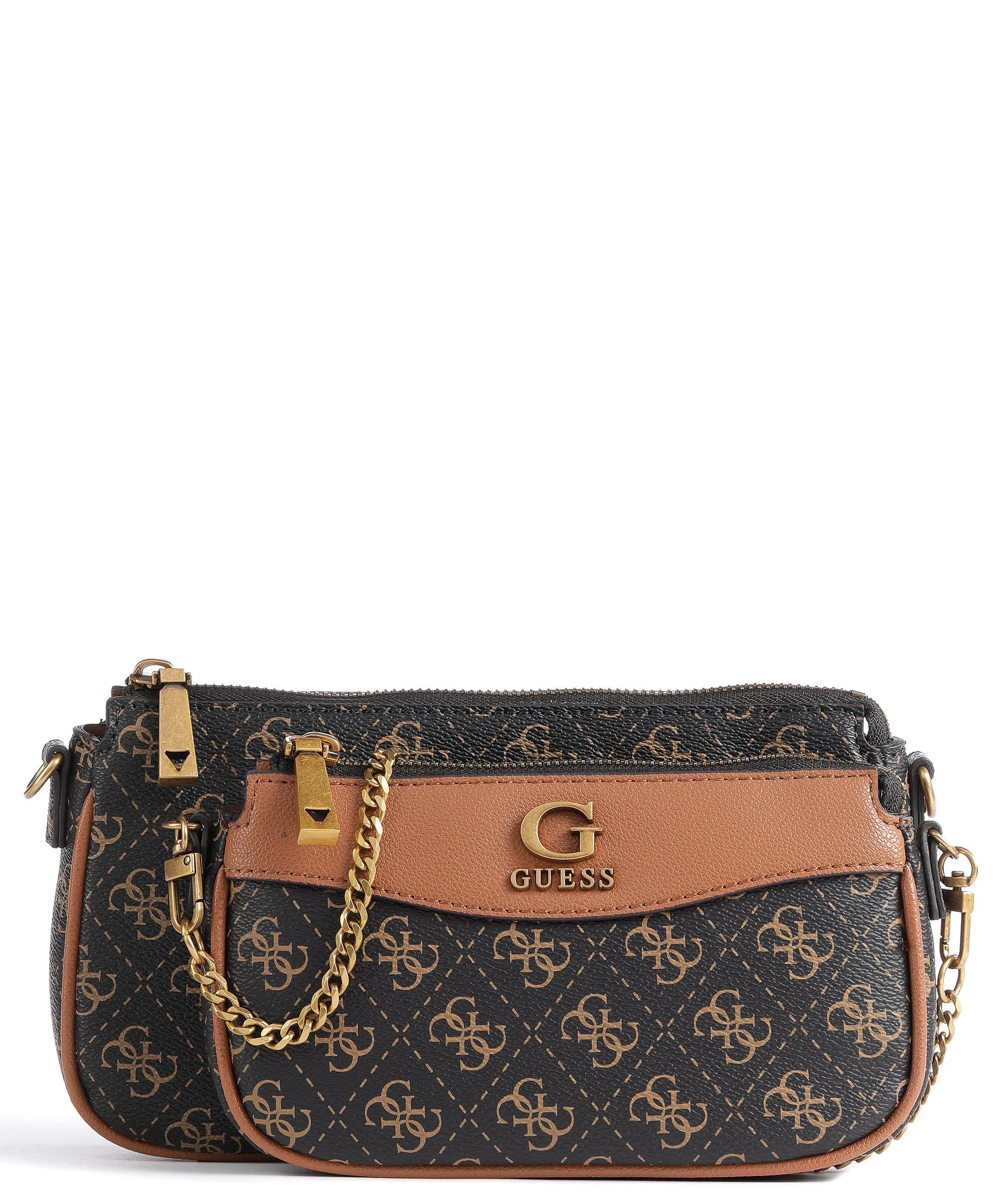  Guess Nell Borsa a tracolla pelle sintetica marrone scuro  