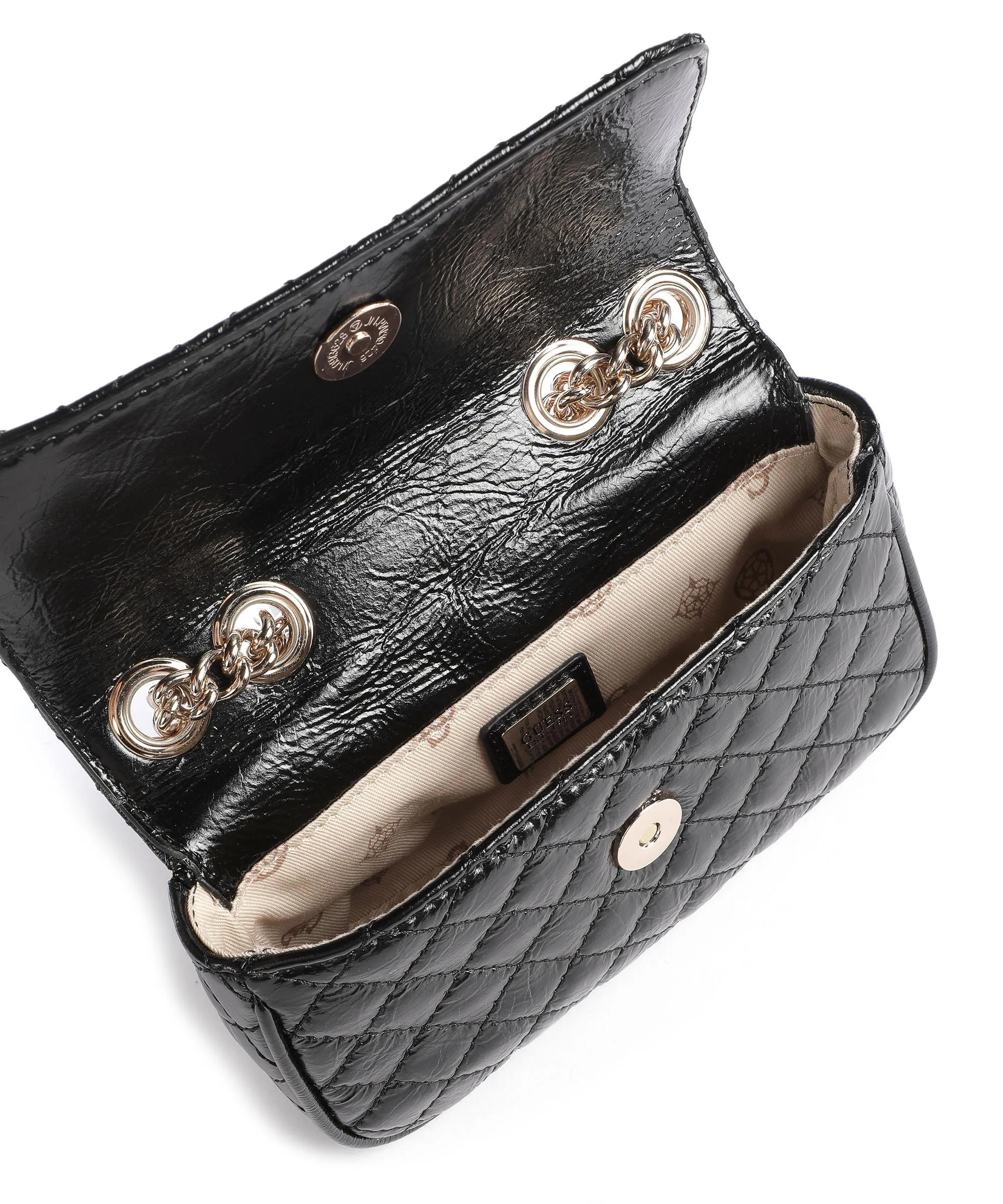  Guess Spark Borsa a spalla pelle sintetica nero  