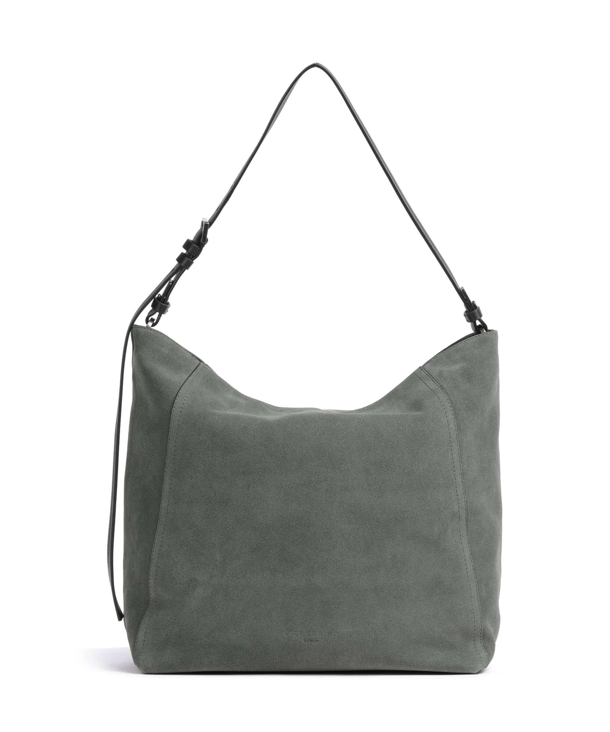  Liebeskind Chudy Suede L Borsa hobo pelle di vitello finemente grana verde scuro  