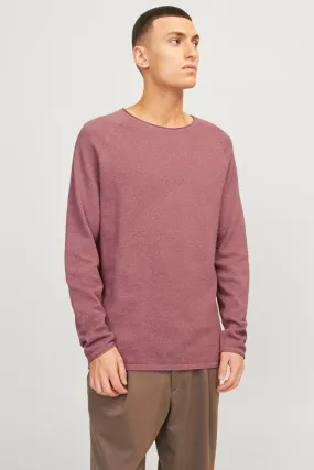 Maglione con collo a girocollo uomo Rosa