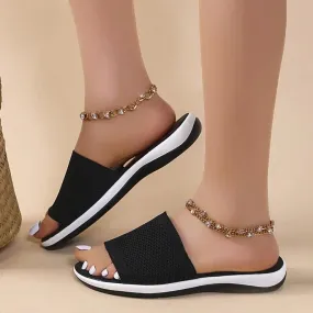 Pantofole estive Scarpe da donna 2023 Sandali da donna Pantofole piatte romane Scarpe casual da spiaggia per interni ed esterni