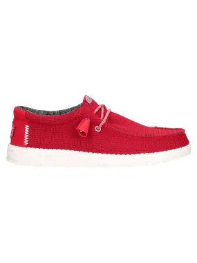 Scarpa slip on Hey Dude Wally Sport Mesh da uomo rossa