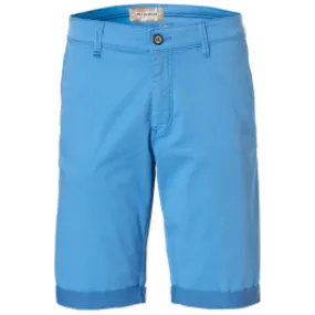 Sea Barrier - Pantaloni chino da uomo in cotone elasticizzato con risvolto Azzurro