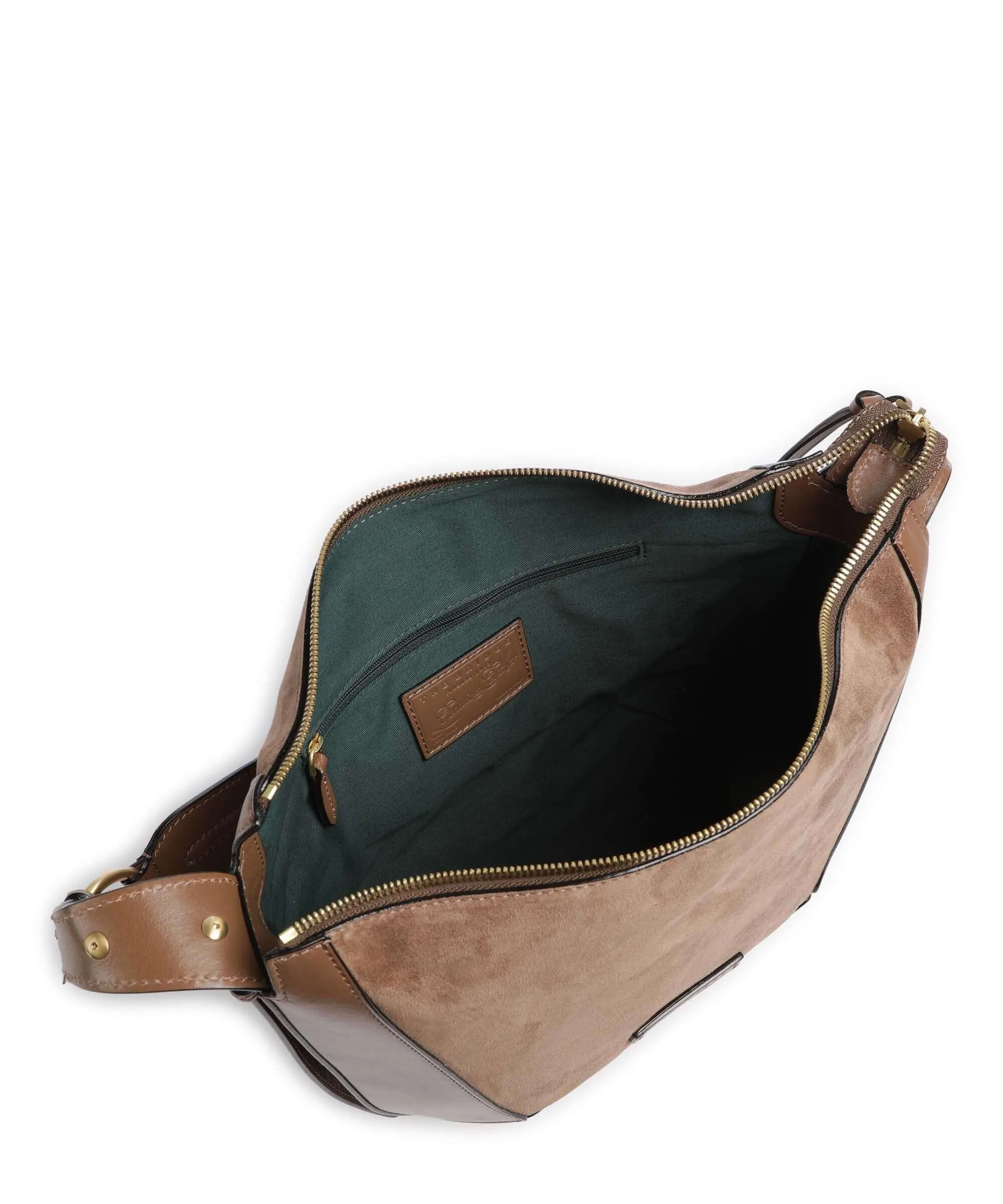  The Bridge Fedora Borsa hobo pelle bovina ruvida, pelle di vacchetta finemente grana marrone  