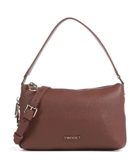  Twinset Zip 2.0 Borsa a spalla pelle sintetica marrone  