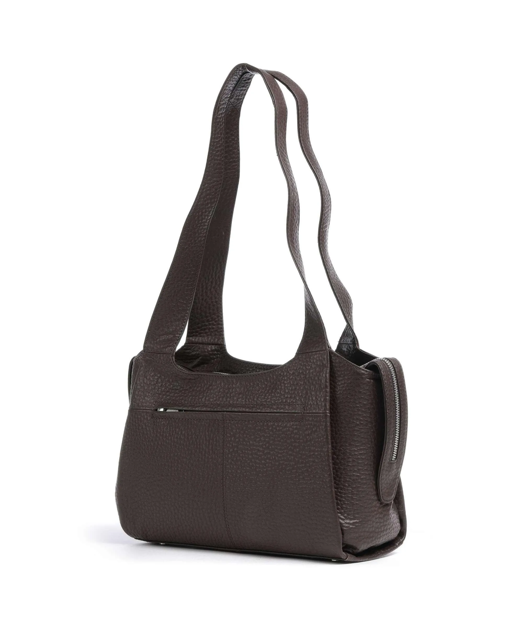  Voi Hirsch Adelina Borsa hobo pelle granulata marrone scuro  