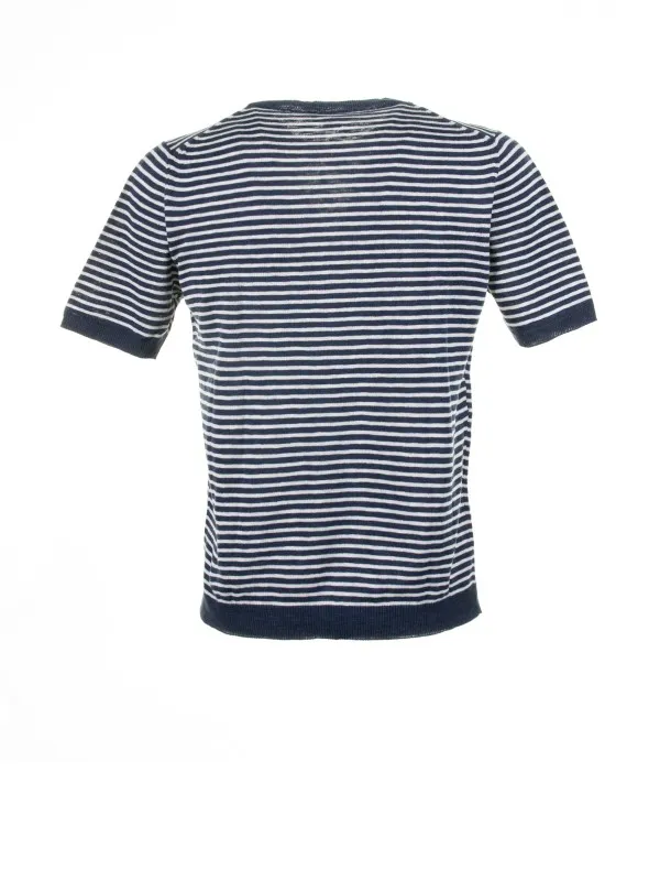 White blue striped T-shirt