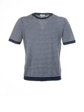 White blue striped T-shirt